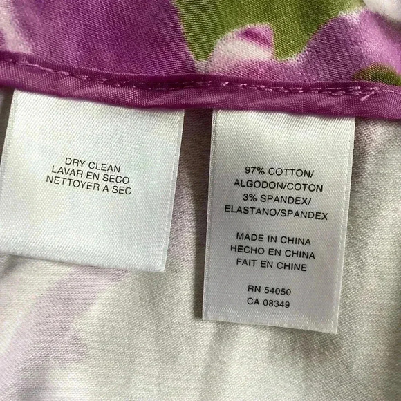 Jones wear stretch Pink& green floral pencil skirt  Cottagecore Size 10P - Picture 6 of 6